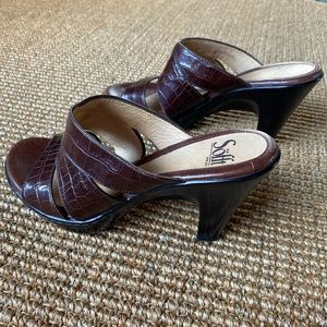 Sofft Leather Slide Sandals